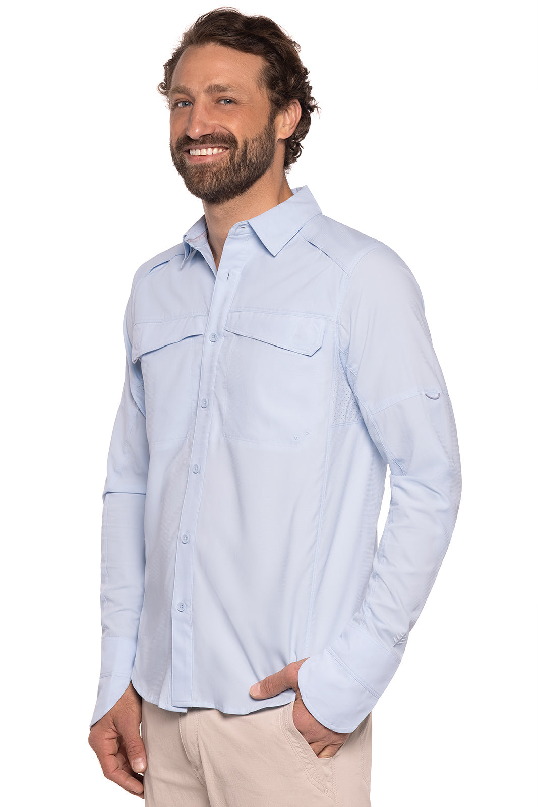 Nassau | Men's Long Sleeve Fishing Shirt | Light Blue