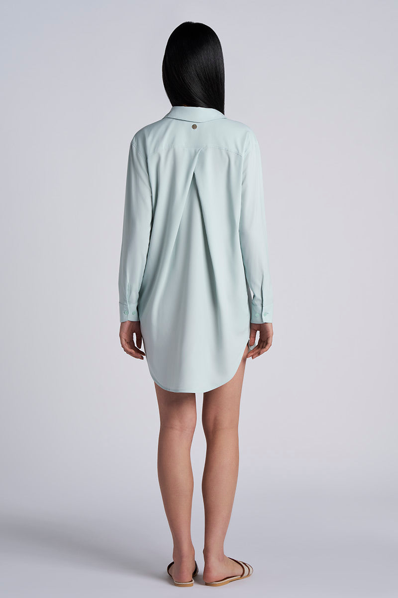 Koesta | Women's Cover-Up Pull Over Shirt with Pockets | Misty Aqua