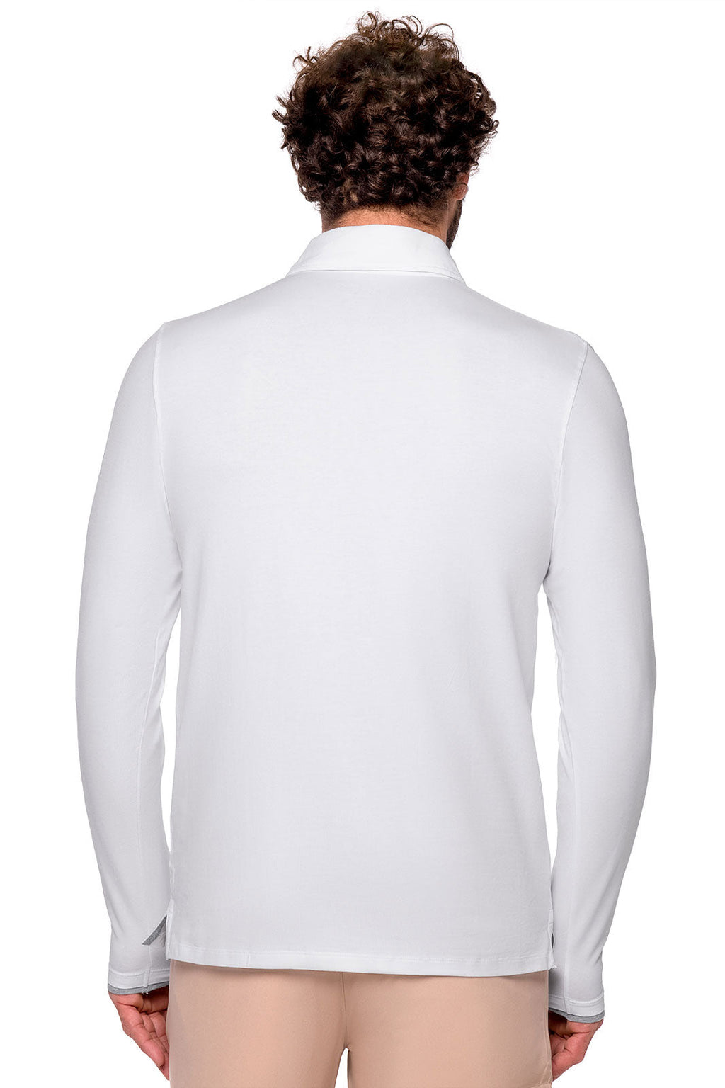 Coolibar Men's Bal Harbour Long Sleeve Polo With Thumbholes Upf Fifty Plus Sun Protection Breathable Cotton Bamboo