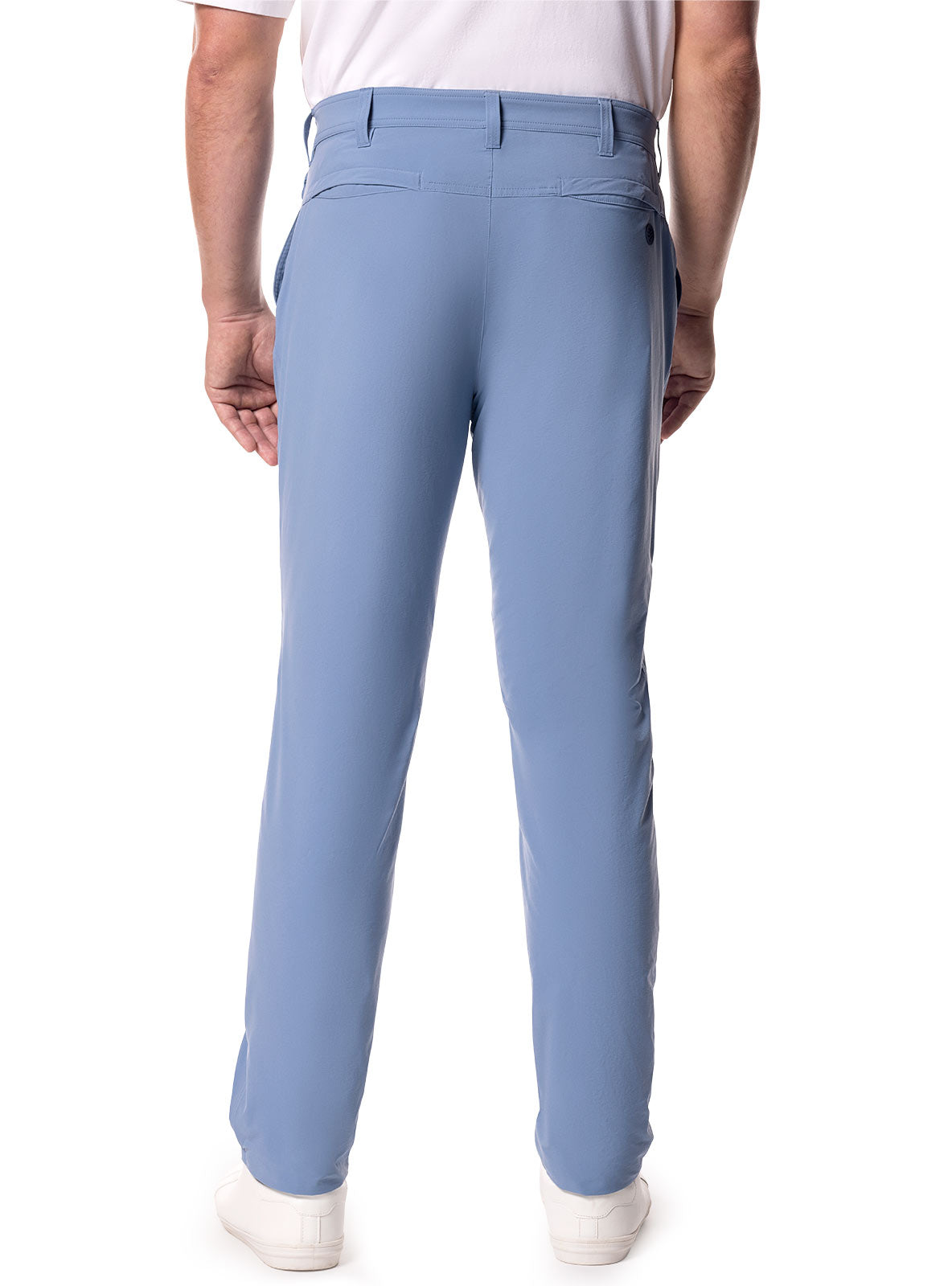 Coolibar Men's South Pointe Summer Casual Pants Lightweight Chenolite Quick Dry With Hidden Zip Pocket Blue Dusk