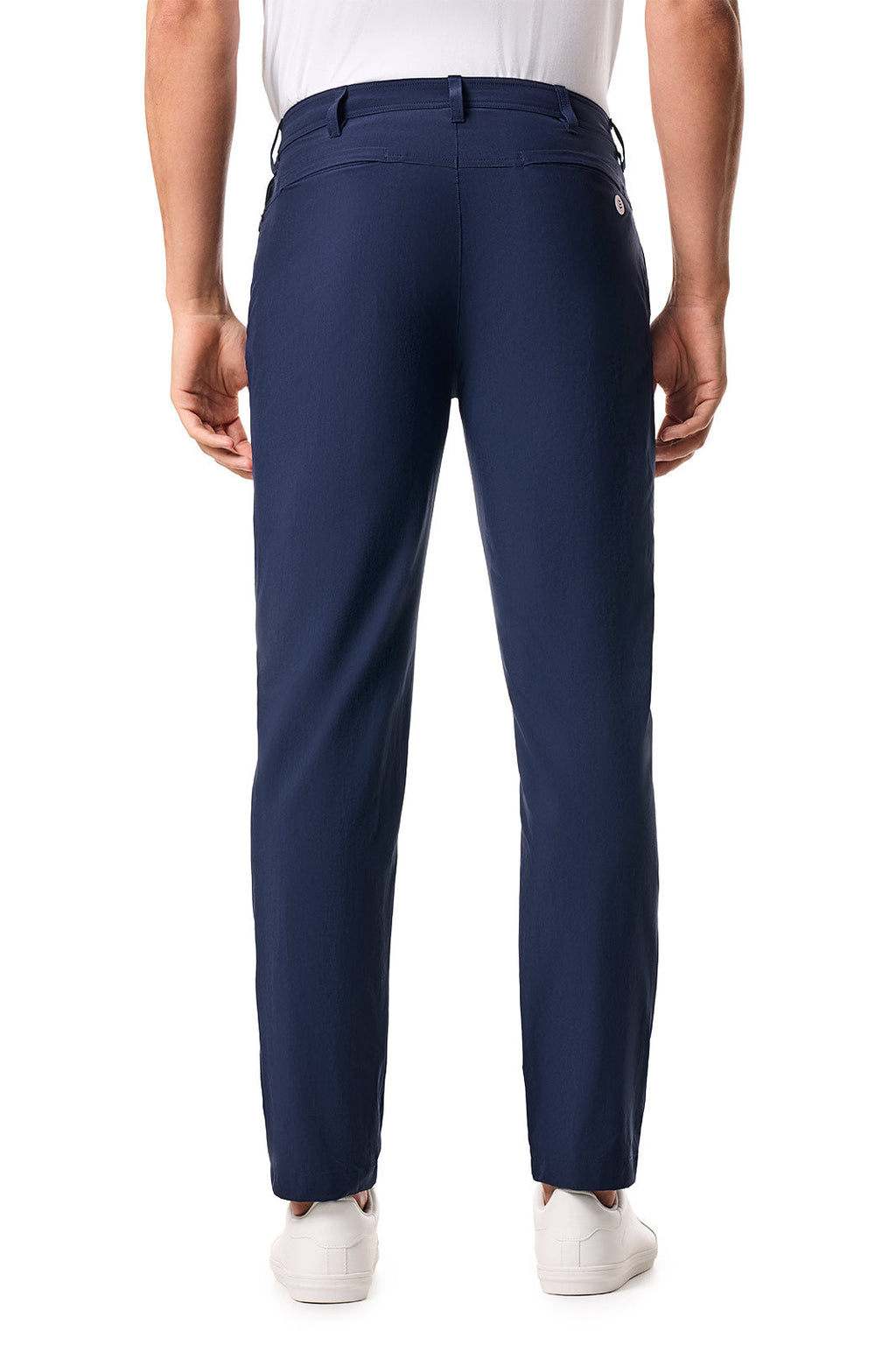 Coolibar Men's South Pointe Summer Casual Pants Navy Lightweight Chenolite Quick Dry With Hidden Zip Pocket For Men