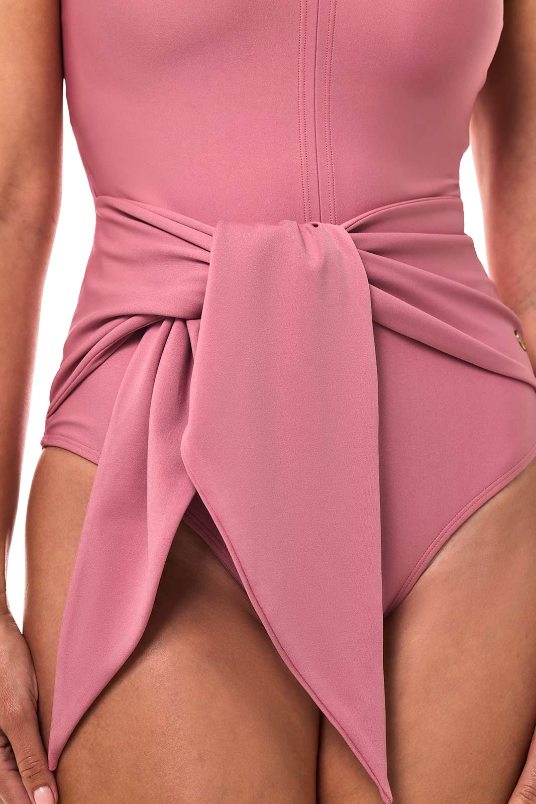 Coolibar Women's Breakwater Wrap One Piece Swimsuit Upf50 Sun Protective Terracotta Rose