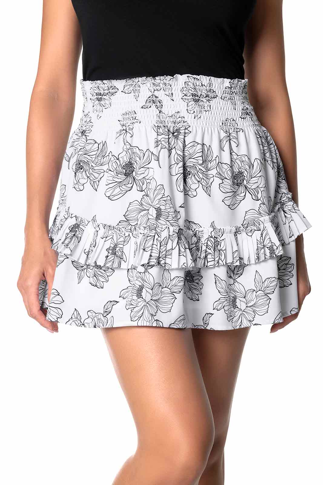 Coolibar Women's Charlotte Bay Ruffle Skirt Upf50 Sun Protective Lightweight Aire Fabric Flowing Silky