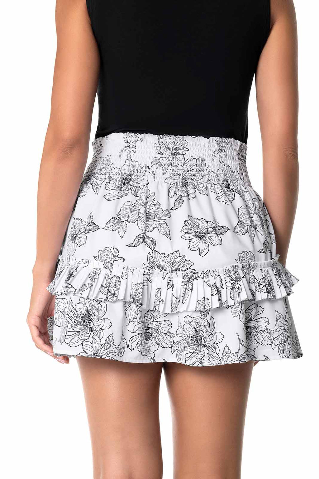 Coolibar Women's Charlotte Bay Ruffle Skirt Upf50 Sun Protective Lightweight Aire Fabric Flowing Silky