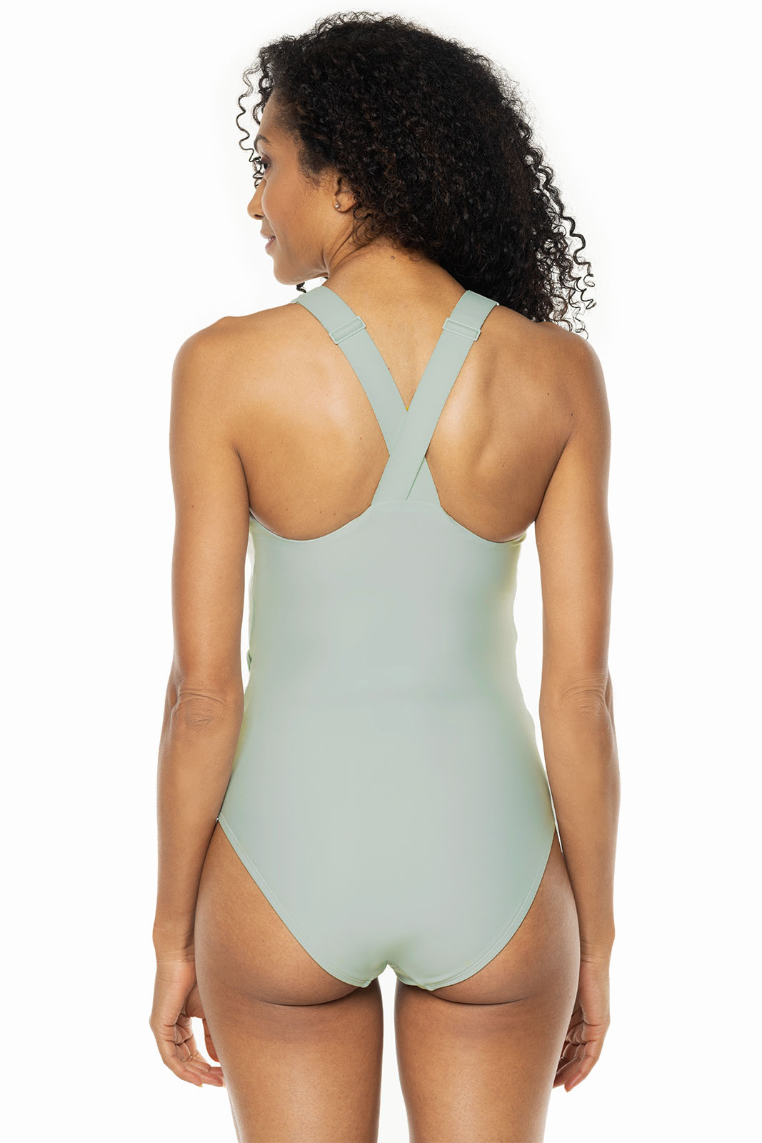 Coolibar Women's Breakwater Wrap Swimsuit UPF50 Sun Shield