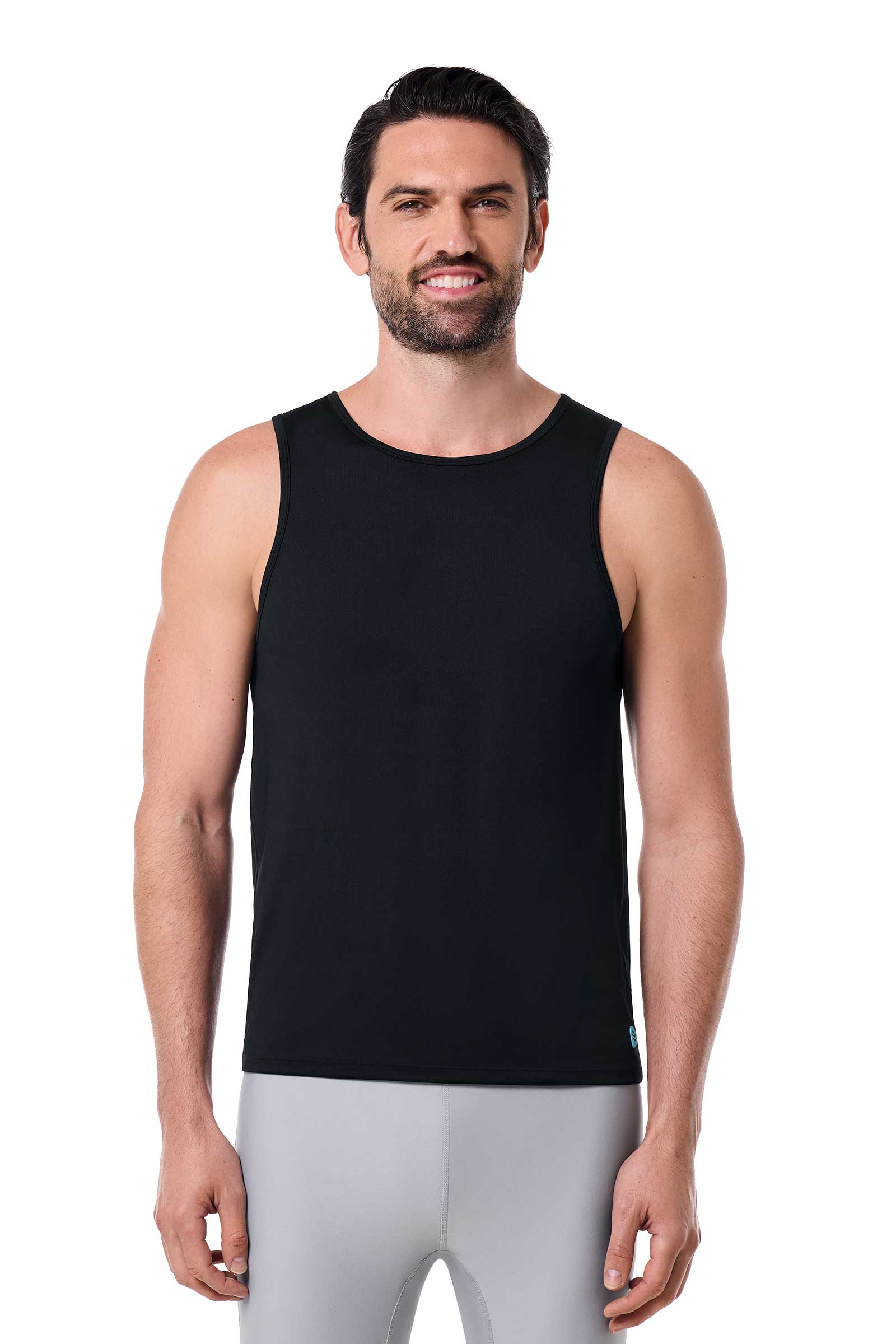 Coolibar Mens Dade Swim Tank UPF50 Relaxed Fit Sleeveless Sun Safe For Men Breathable Comfort