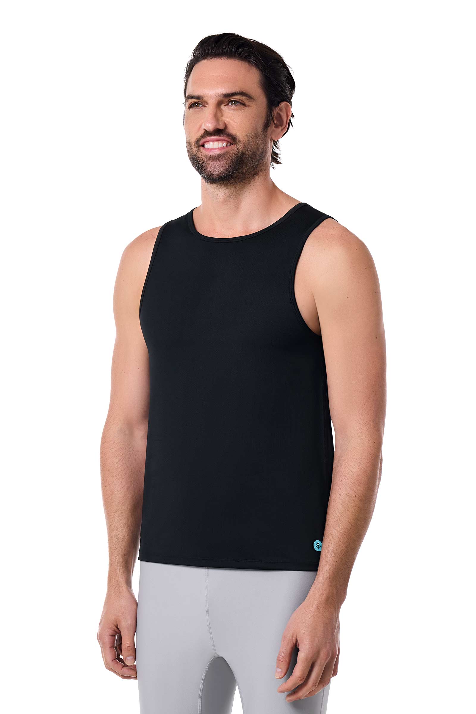 Coolibar Mens Dade Swim Tank UPF50 Relaxed Fit Sleeveless Sun Safe For Men Breathable Comfort