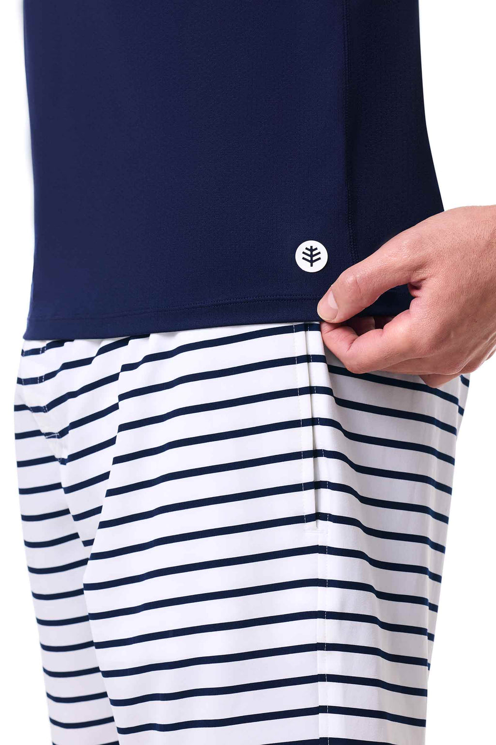 Coolibar Men Dade Swim Tank Navy Upf50 Plus Sun Protection Sleeveless Top For Swim Beach