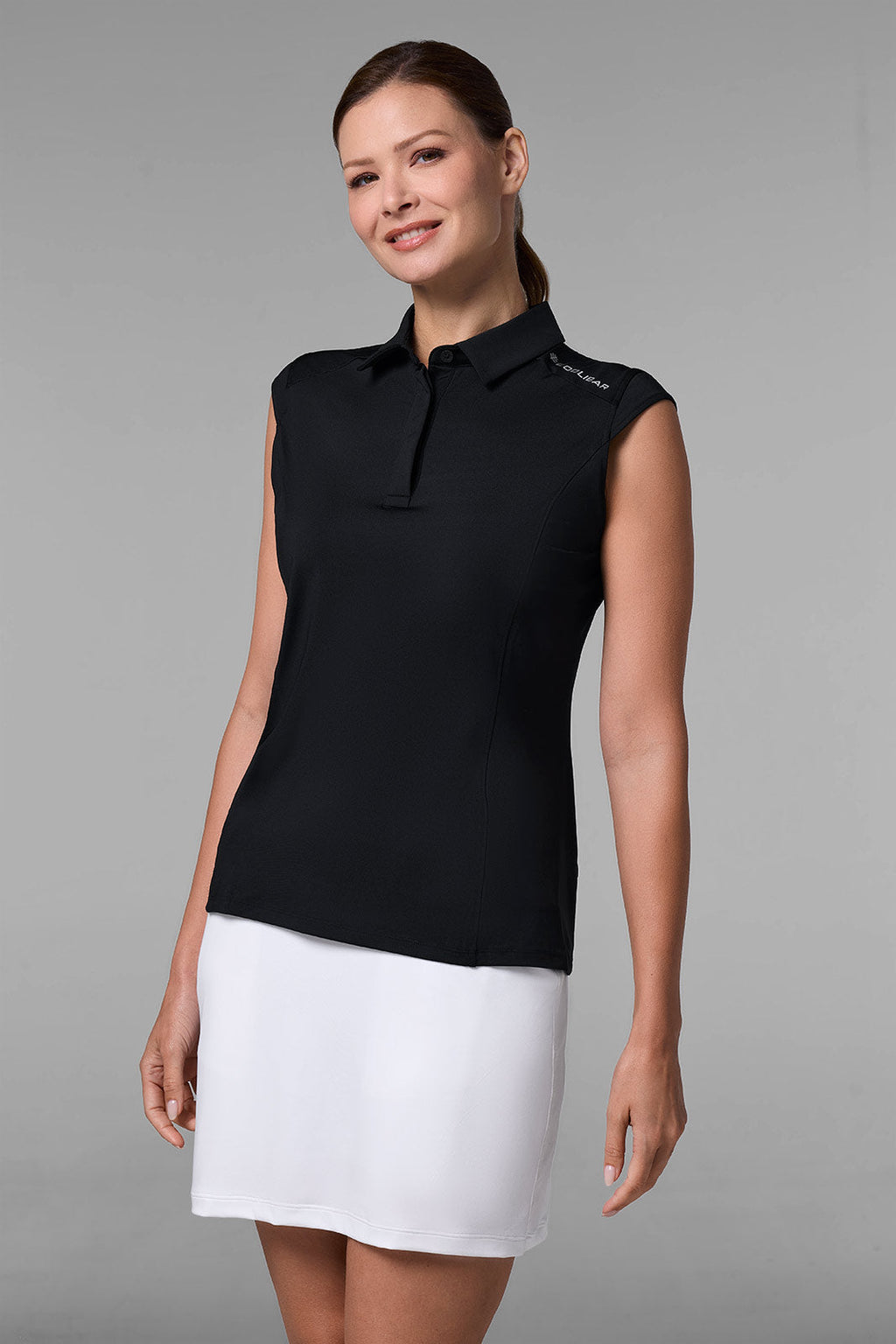 Coolibar Womens Dew Sweeper Performance Sleeveless Polo For Tennis And Golf Lightweight Quick Dry Breathable Cooltect Sun Protection