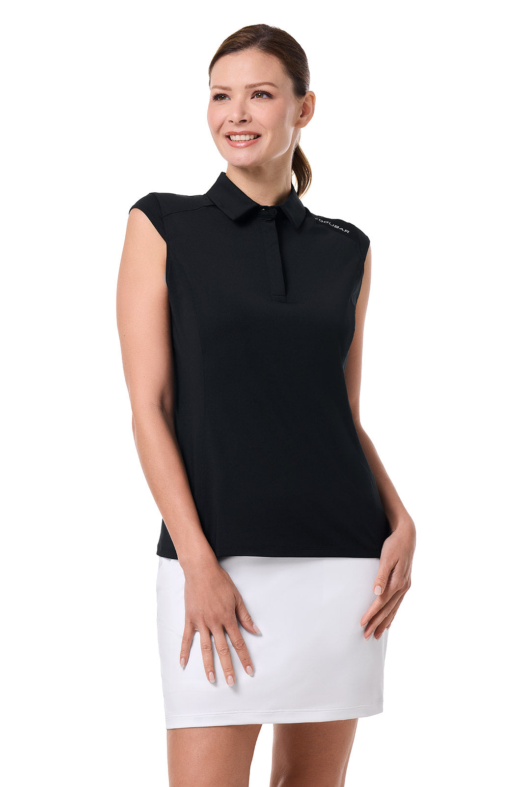 Coolibar Womens Dew Sweeper Performance Sleeveless Polo For Tennis And Golf Lightweight Quick Dry Breathable Cooltect Sun Protection