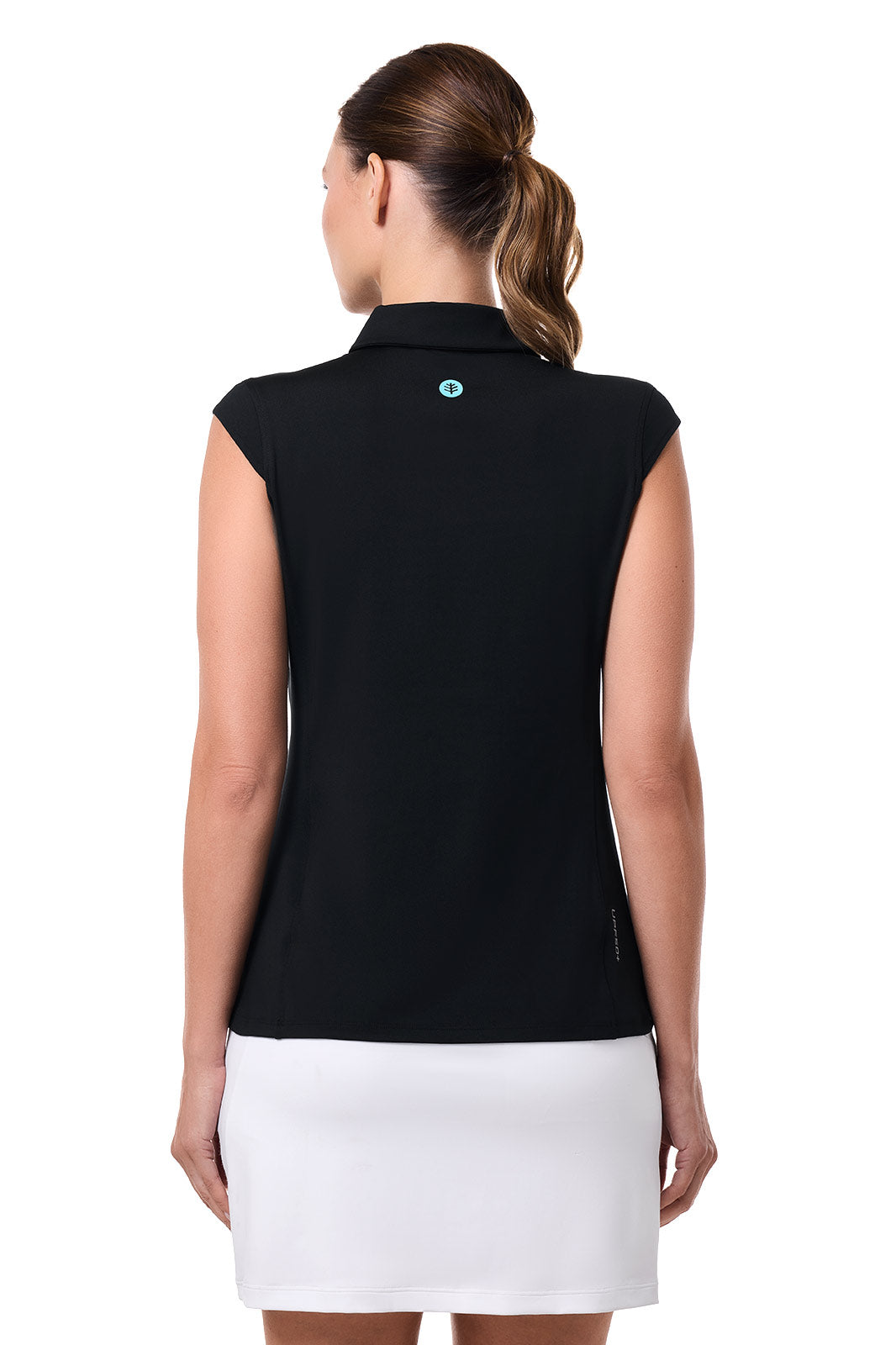 Coolibar Womens Dew Sweeper Performance Sleeveless Polo For Tennis And Golf Lightweight Quick Dry Breathable Cooltect Sun Protection