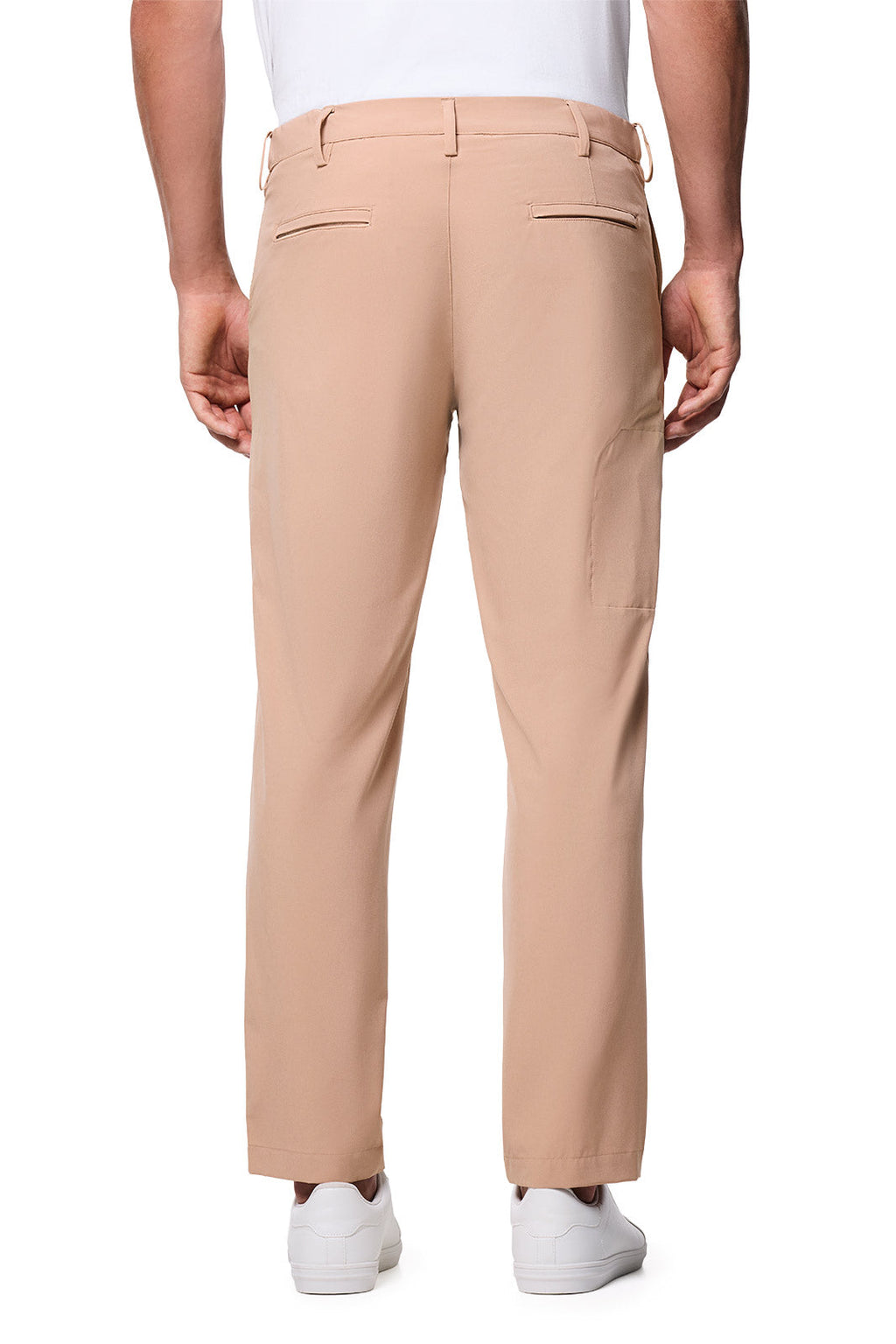 Coolibar Men's Westchester Travel Pants Light Sand With Rfid Blocking Pockets And Retractable Waistband For Travelers