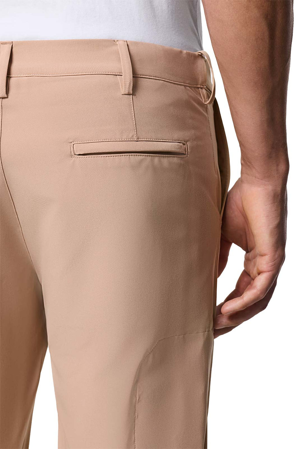 Coolibar Men's Westchester Travel Pants Light Sand With Rfid Blocking Pockets And Retractable Waistband For Travelers