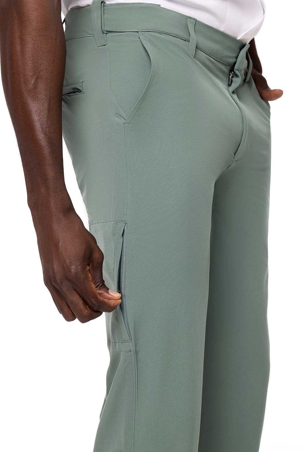 Coolibar Men's Westchester Travel Pants Rfid Blocking Pockets Retractable Waistband For Travelers Travel Ready