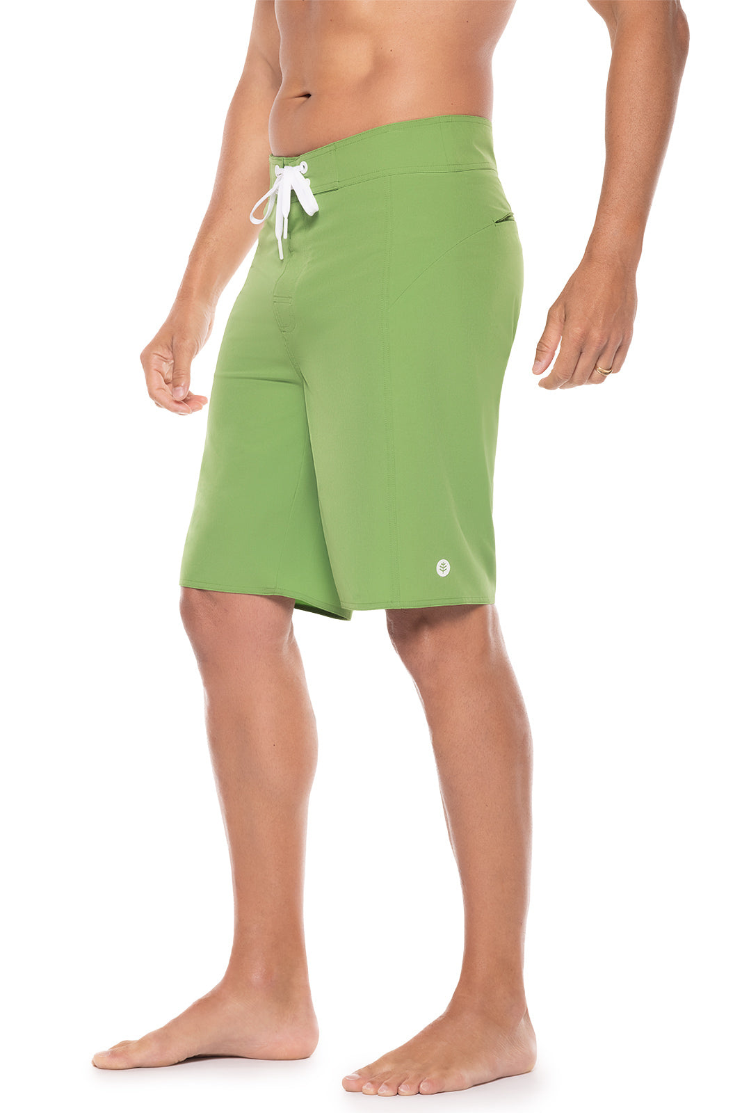 Coolibar Mens San Marino Boardshort Soft Fern UPF 50 Plus Quick Dry 4 Way Stretch Chlorine Resistant Saltwater Ready
