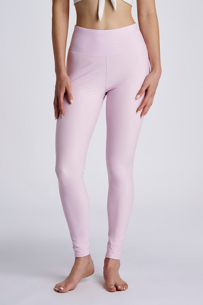 Ocean Sculpt | Women's High Rise Swim Leggings | Powder