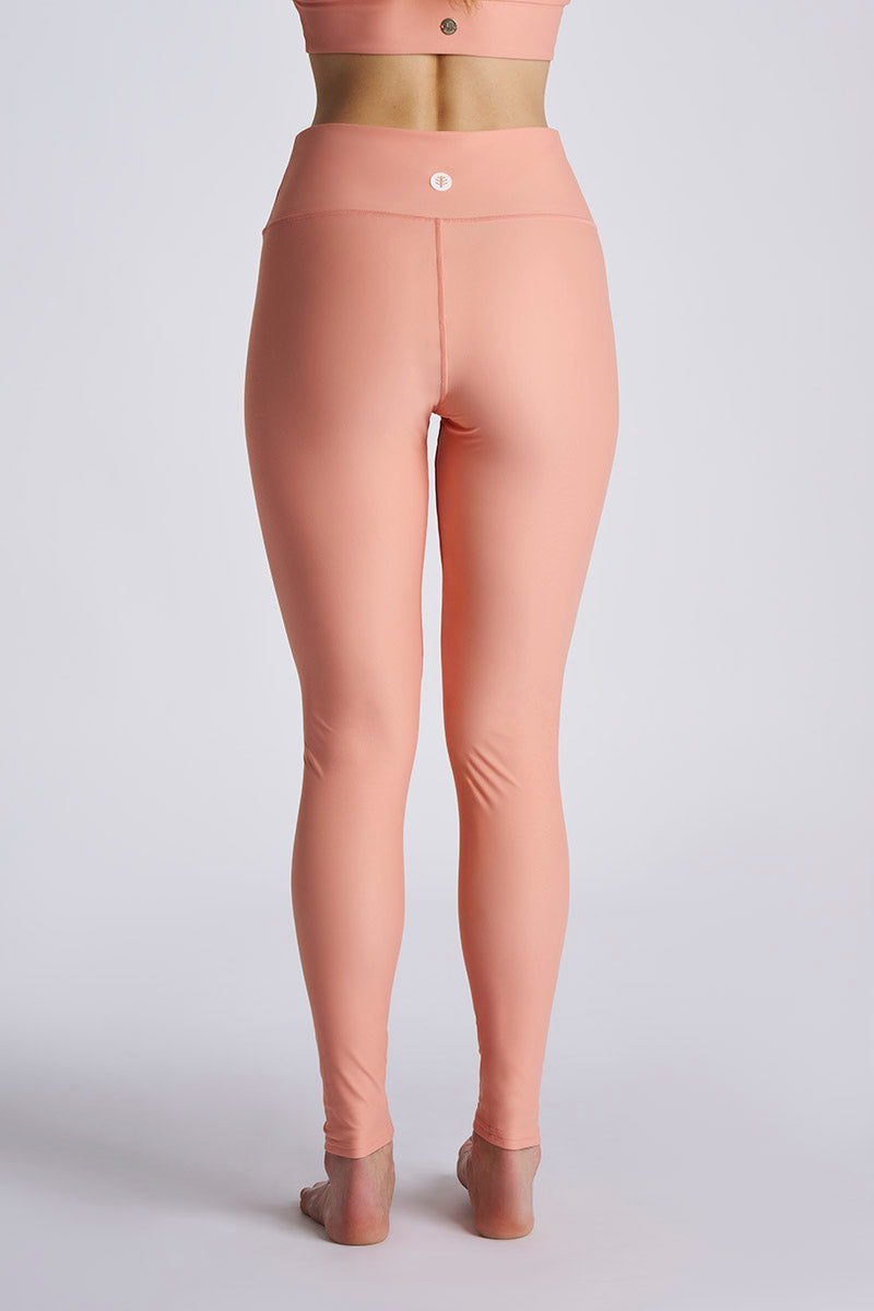 Ocean Sculpt | Women's High Rise Swim Leggings | Soft Blush