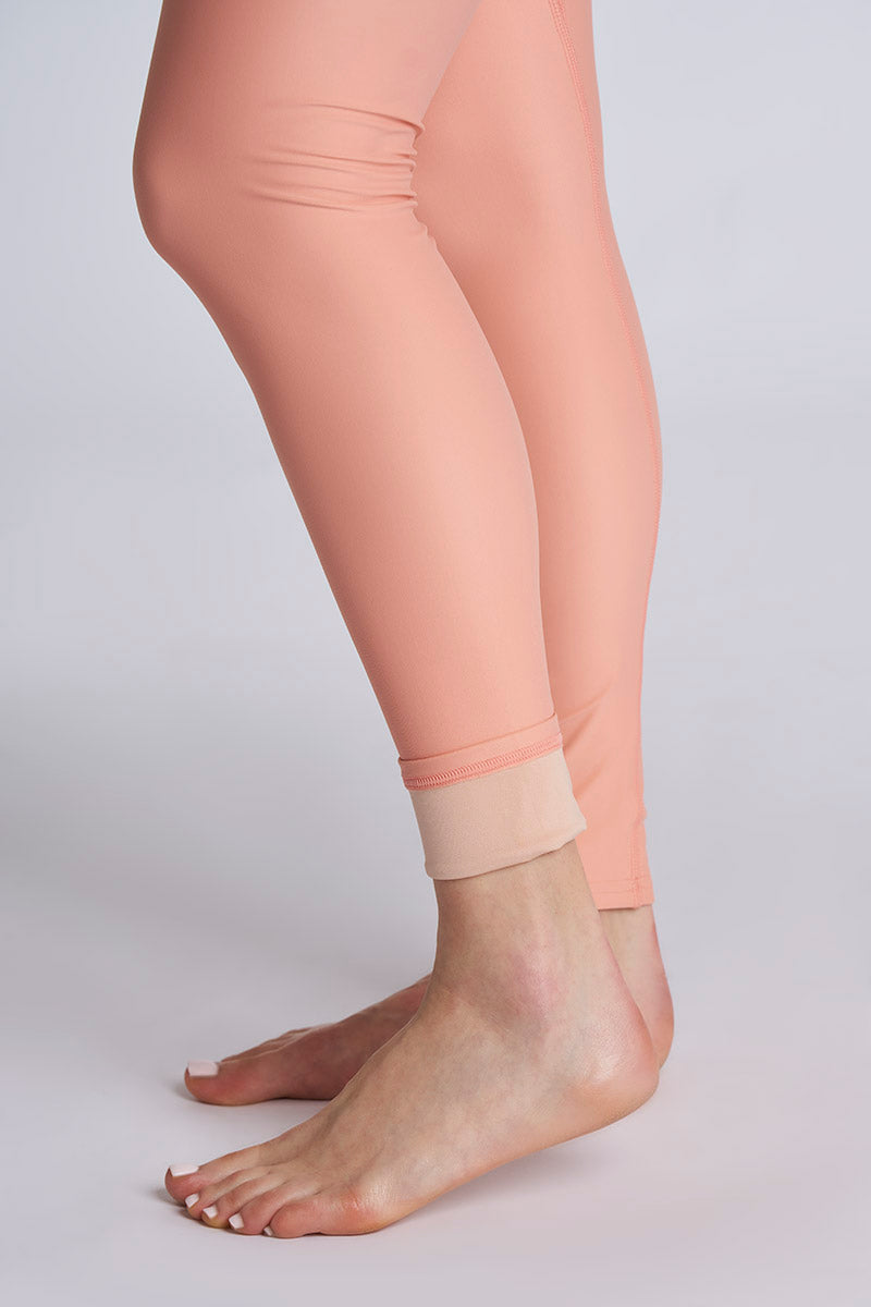 Ocean Sculpt | Women's High Rise Swim Leggings | Soft Blush