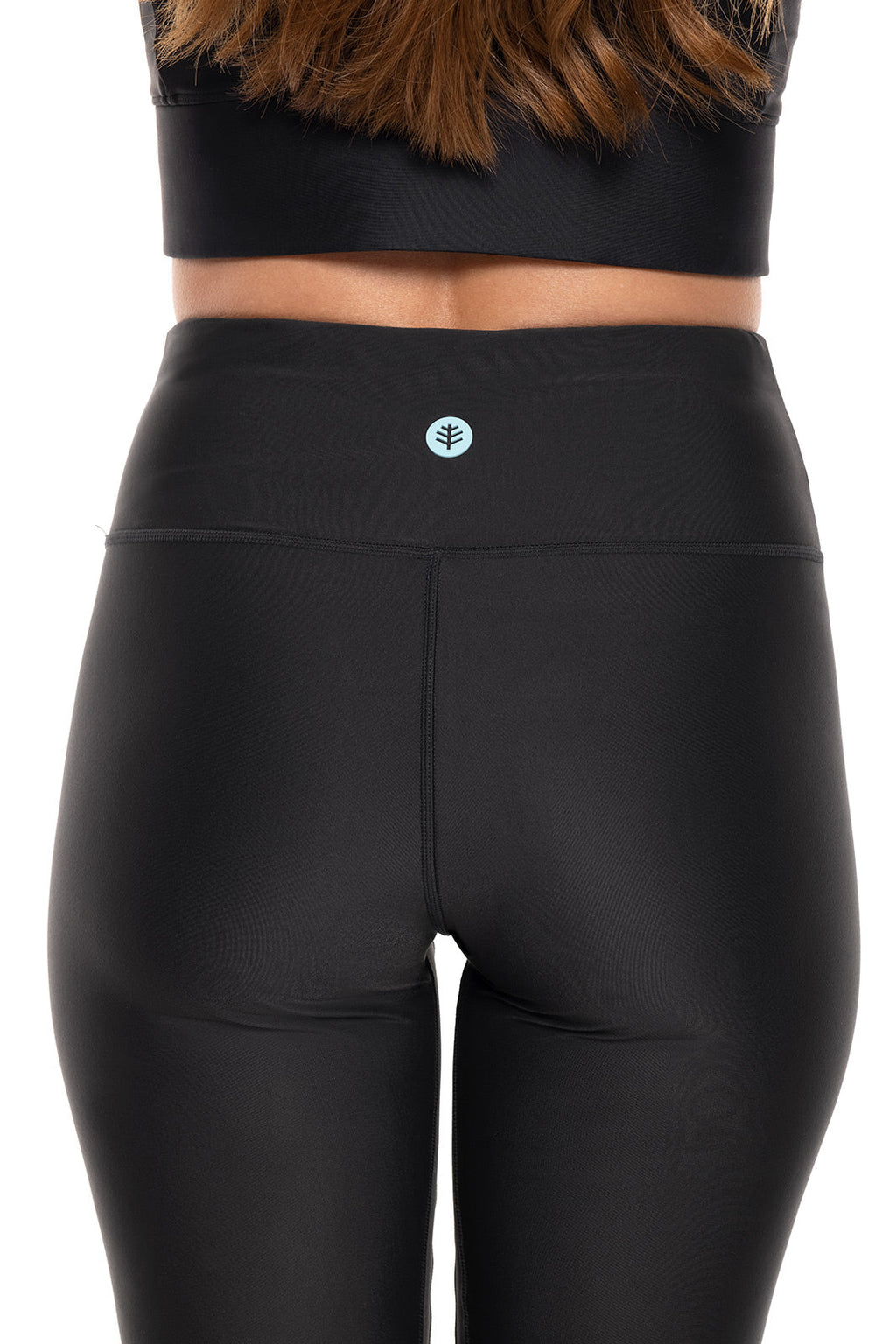 Coolibar Women's Ocean Sculpt High Rise Swim Leggings, Black