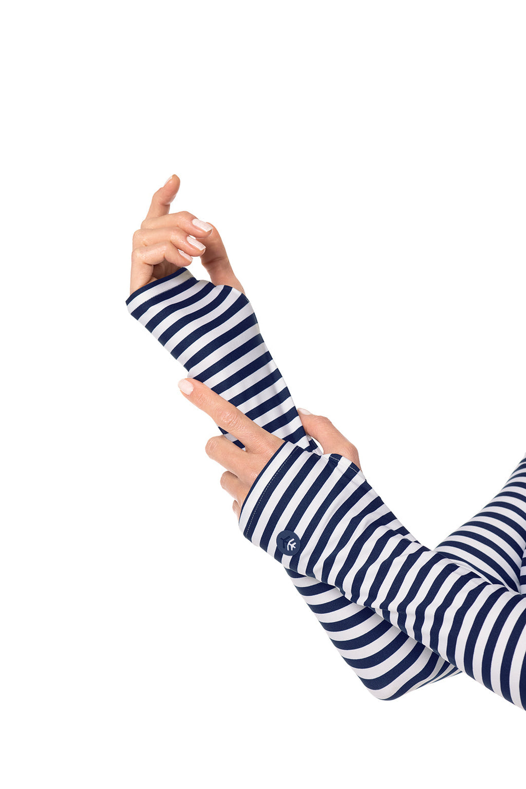 Bayfront | Women's Rash Guard | White/Navy Stripe