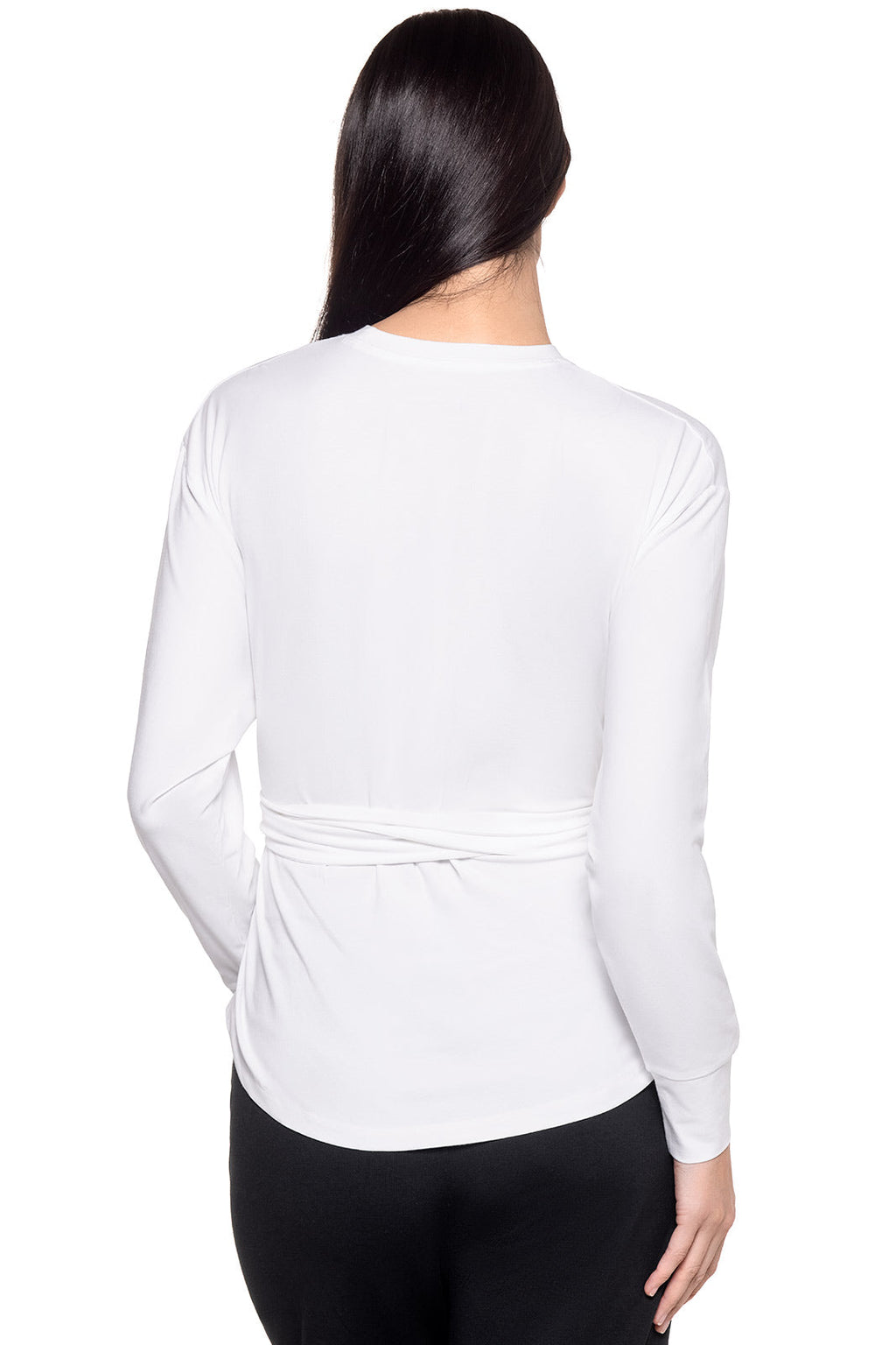 Coolibar Merrick Sun Protection Tie Long Sleeve Shirt For Women With Waist Tie Silhouette