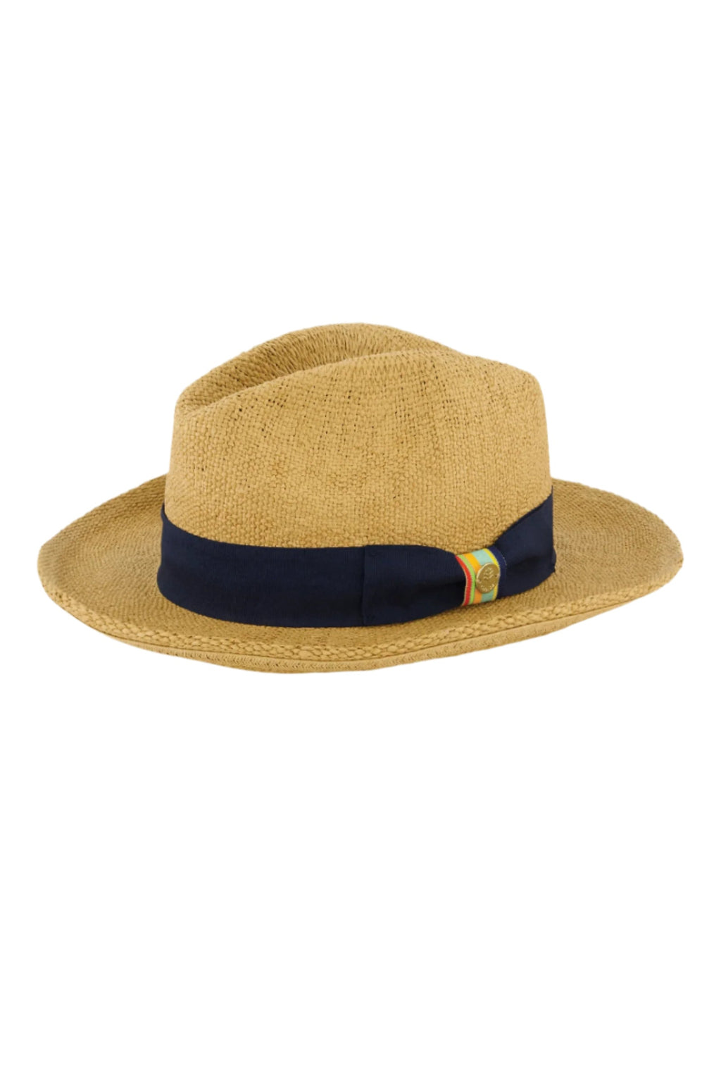 Coolibar Men's Surf Club Fedora Hand Woven Straw With Upf Fifty Sun Protection For Men