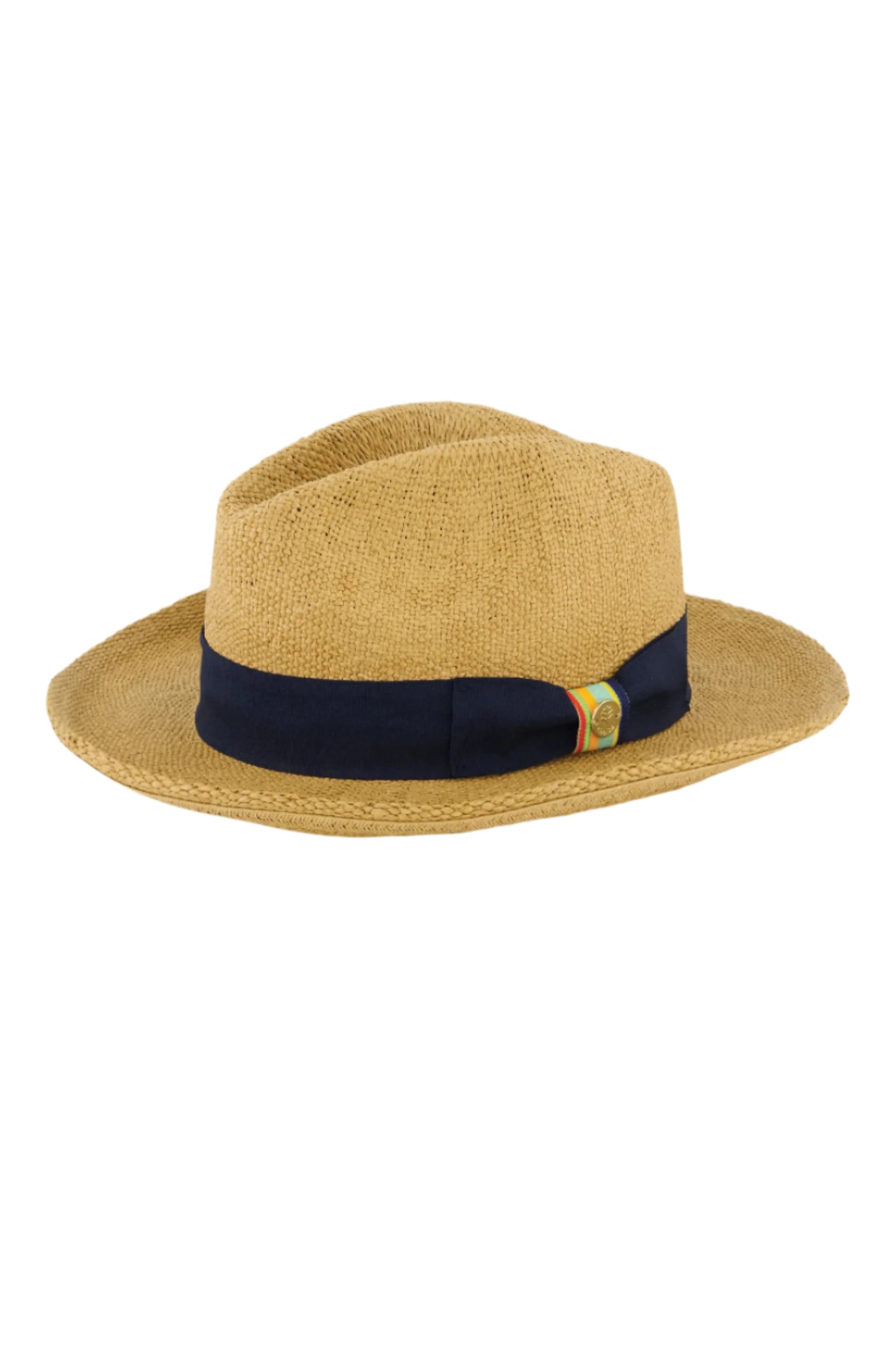 Coolibar Men's Surf Club Fedora Hand Woven Straw With Upf Fifty Sun Protection For Men