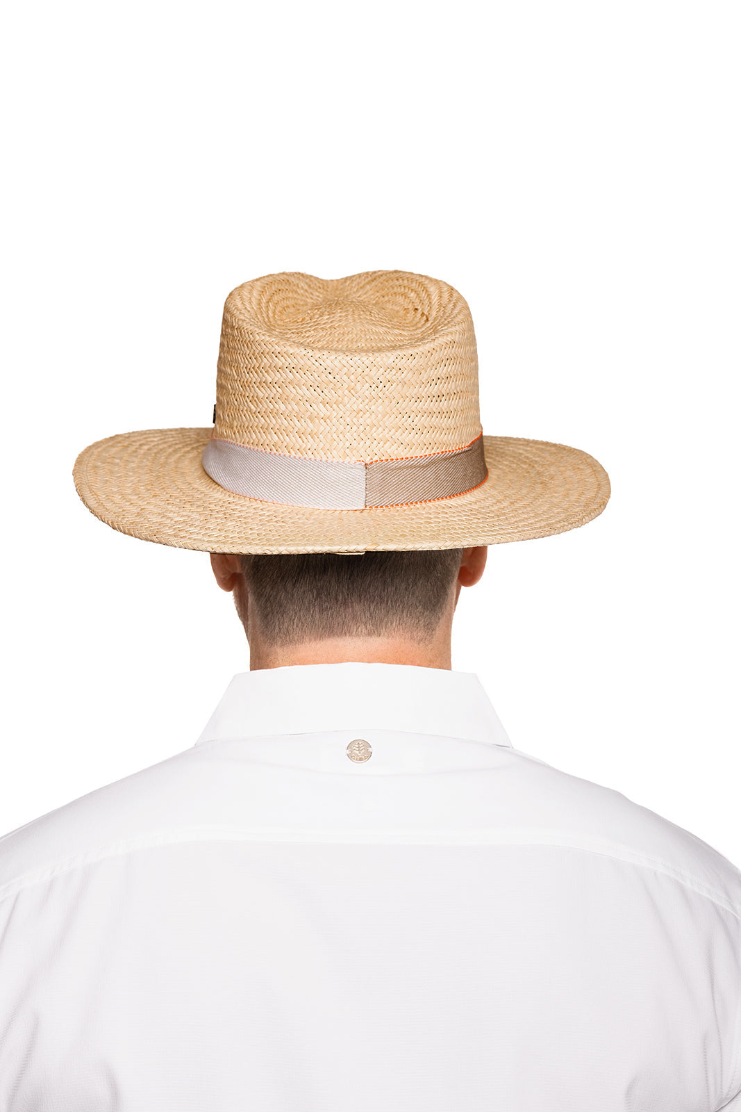 Coolibar Abaco Palm Straw Pinch Front Fedora Natural With Moisture Wicking Sweatband For Outdoor Adventurers