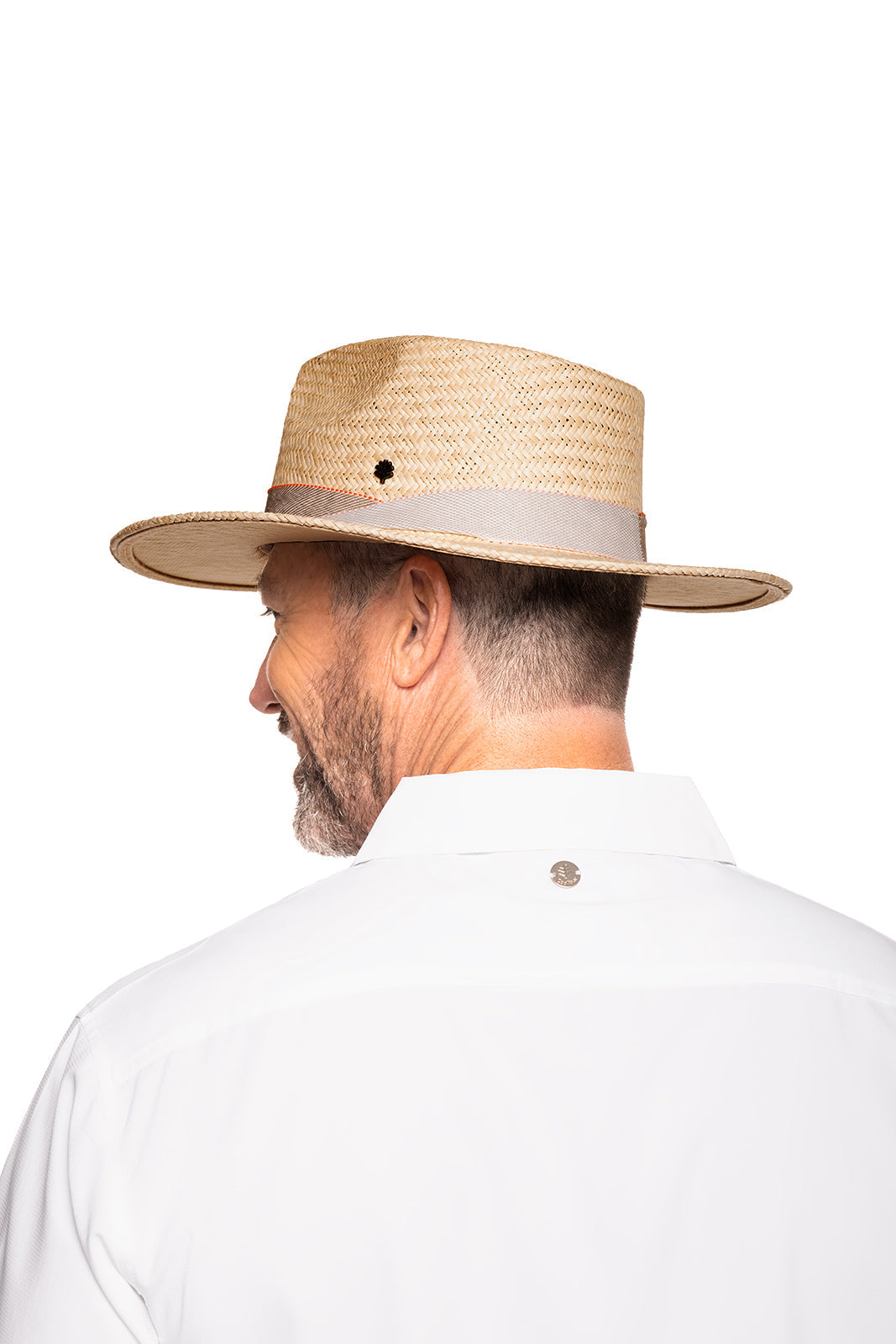 Coolibar Abaco Palm Straw Pinch Front Fedora Natural With Moisture Wicking Sweatband For Outdoor Adventurers