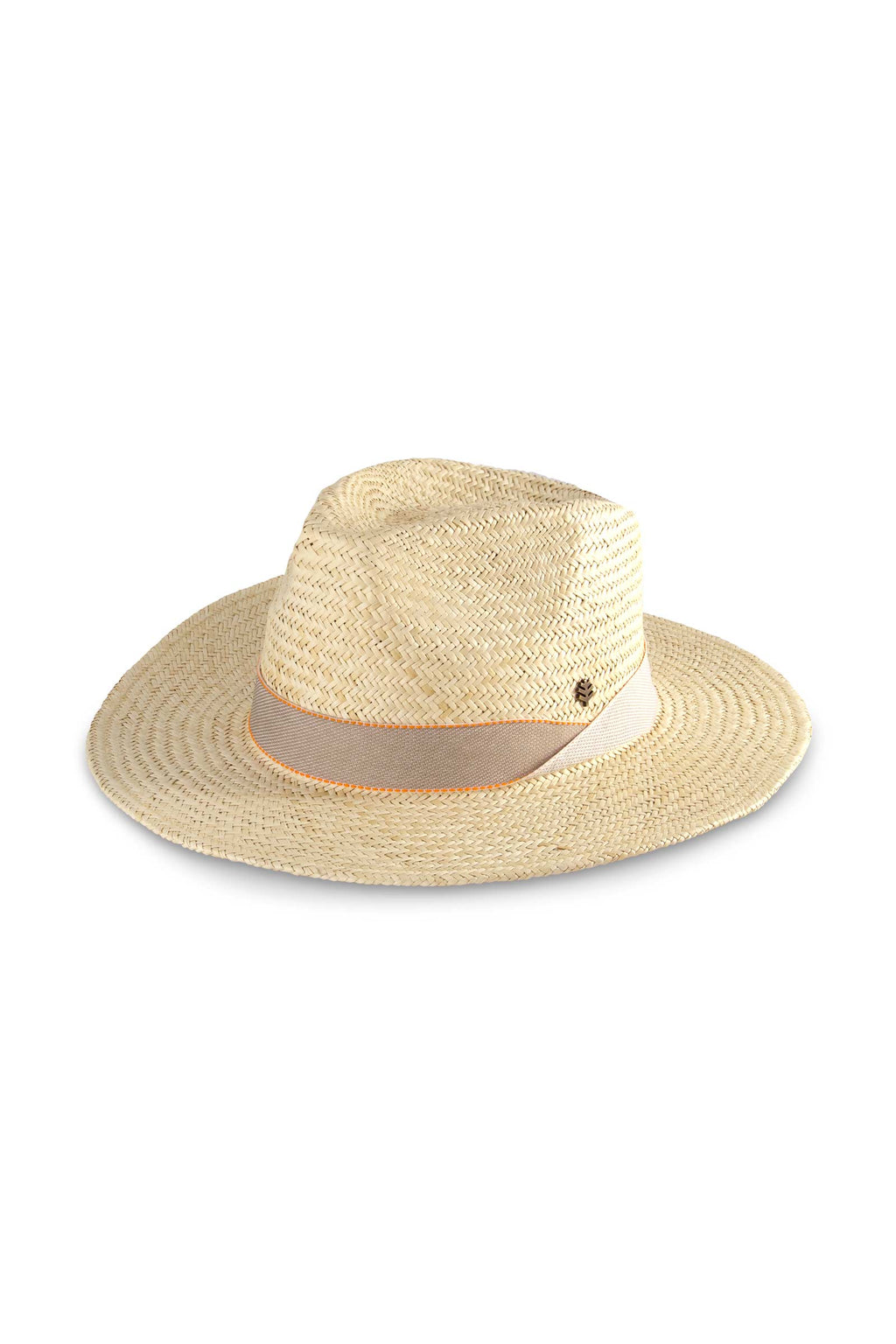 Coolibar Abaco Palm Straw Pinch Front Fedora Natural With Moisture Wicking Sweatband For Outdoor Adventurers