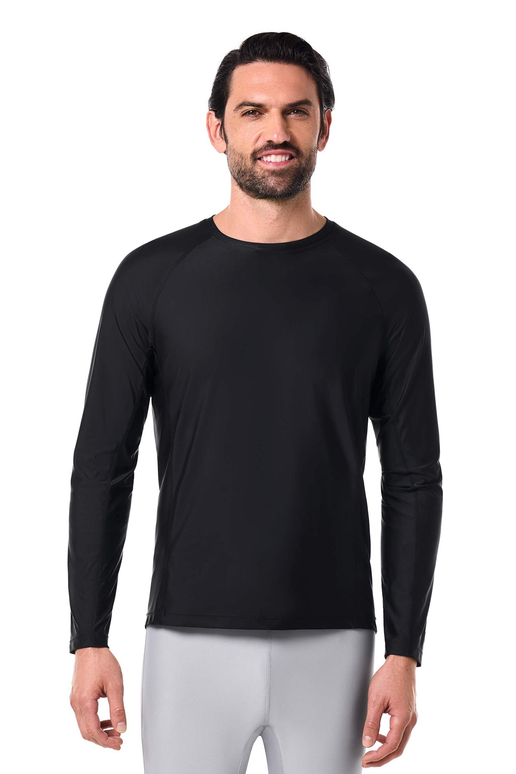 Coolibar Men's Hightide Lite Long Sleeve Swim Shirt With Upf50+ Sun Protection For Water Sports Enthusiasts