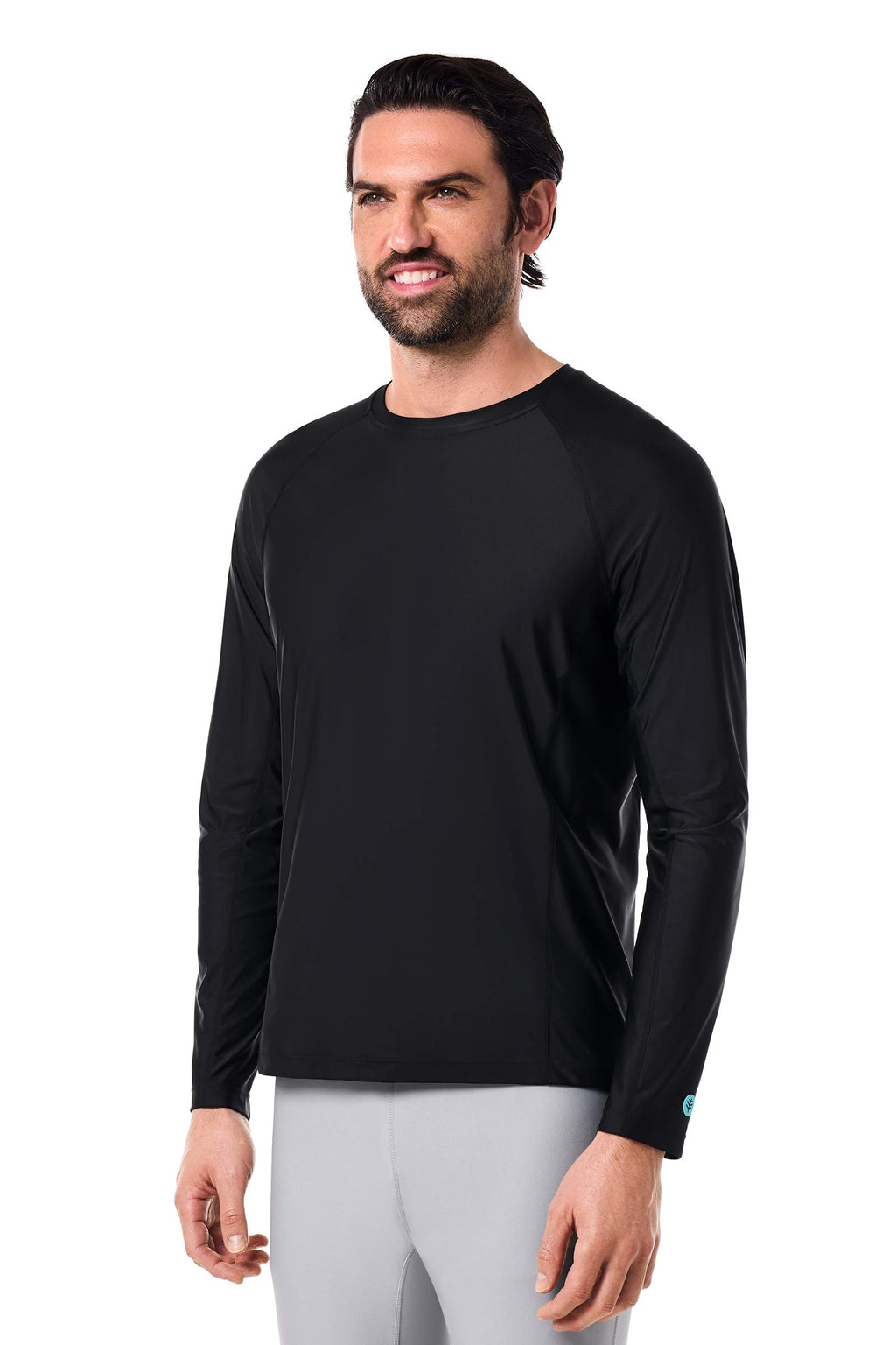 Coolibar Men's Hightide Lite Long Sleeve Swim Shirt With Upf50+ Sun Protection For Water Sports Enthusiasts
