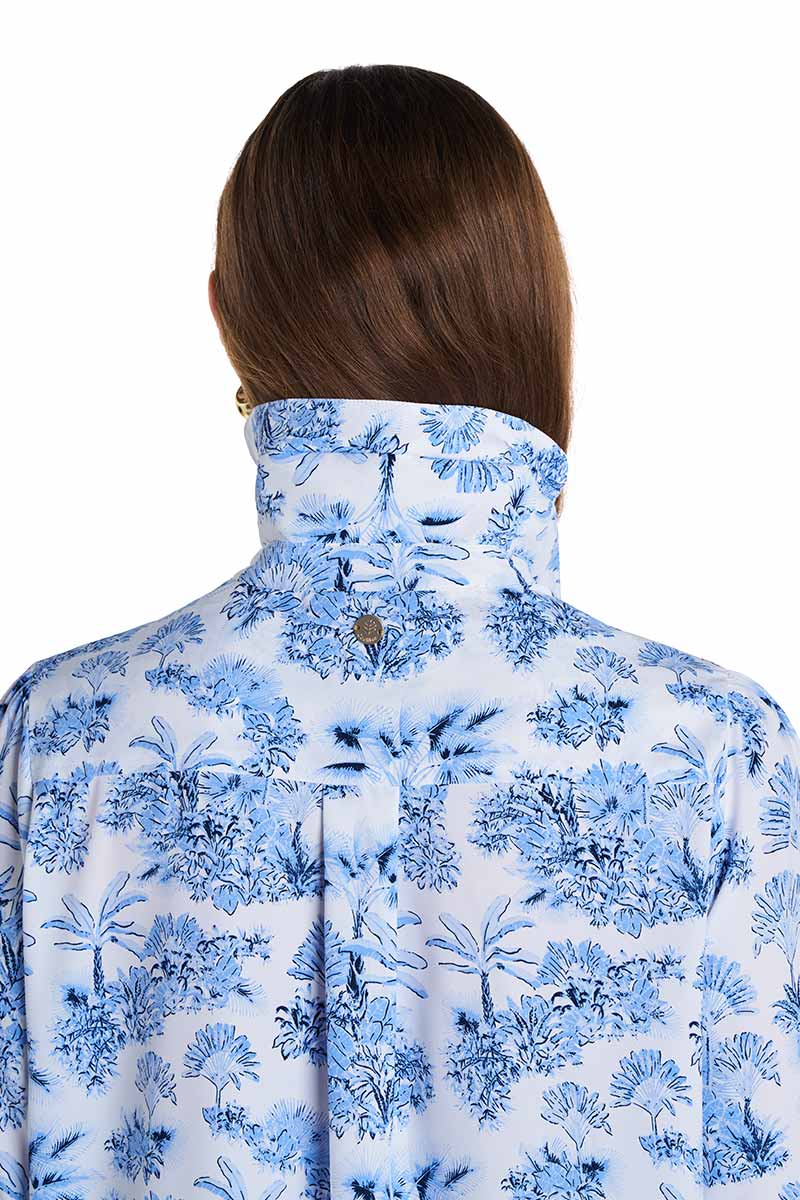 Castaneda | Women's Flared Shirt Dress with Long Sleeves | Periwinkle Isla Bonita