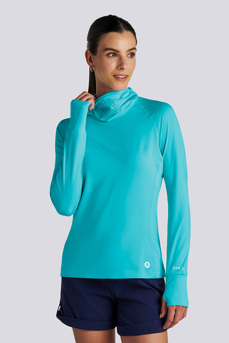 Paros | Women's Fishing T-Shirt | Coolibar Blue