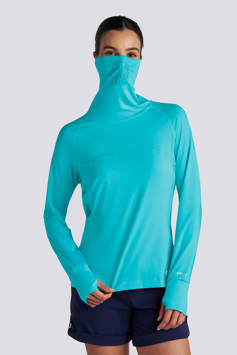 Paros | Women's Fishing T-Shirt | Coolibar Blue