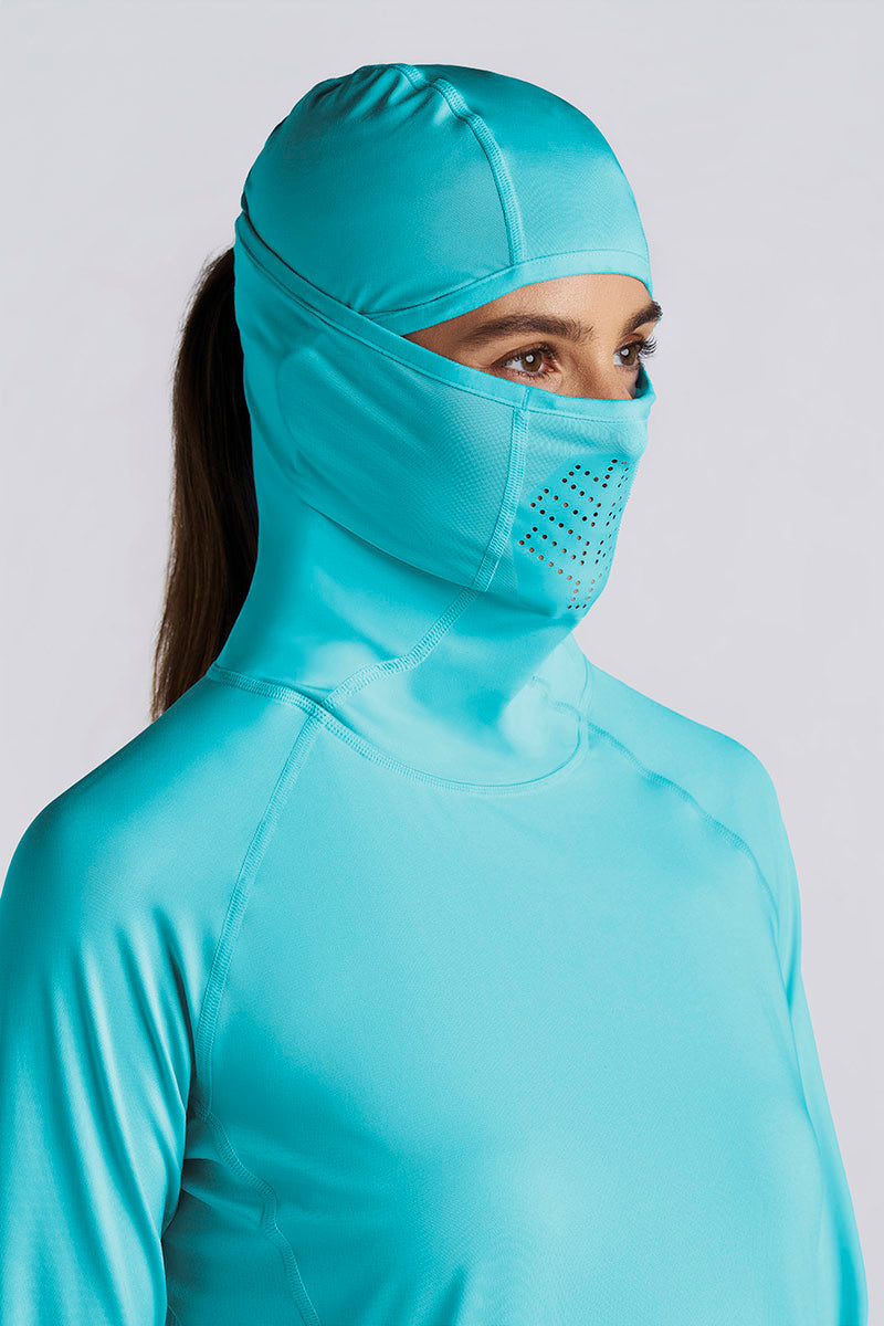 Paros | Women's Vented Fishing Hoodie | Coolibar Blue
