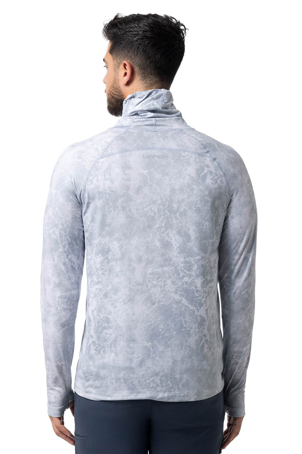 Andros | Men's Vented Fishing T-Shirt | Grey Water Print
