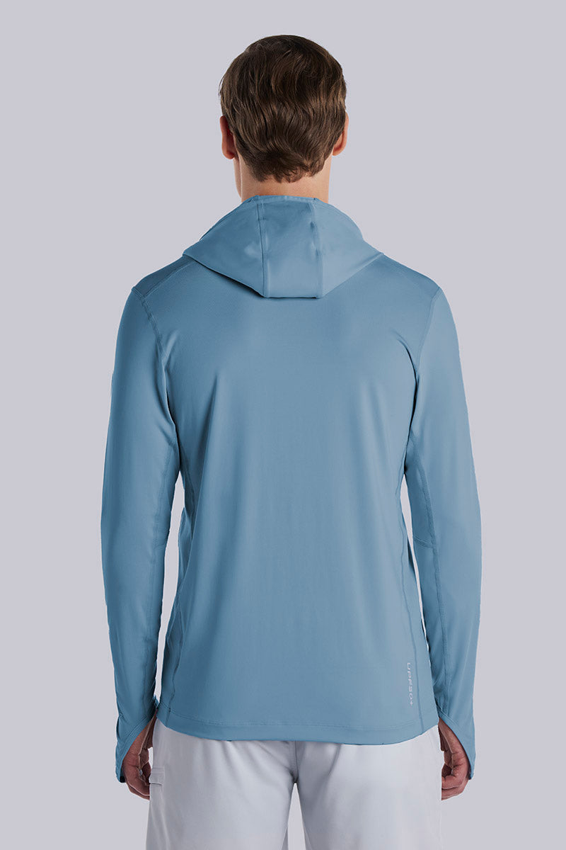 Andros | Men's Vented Fishing Hoodie | Blue Dusk