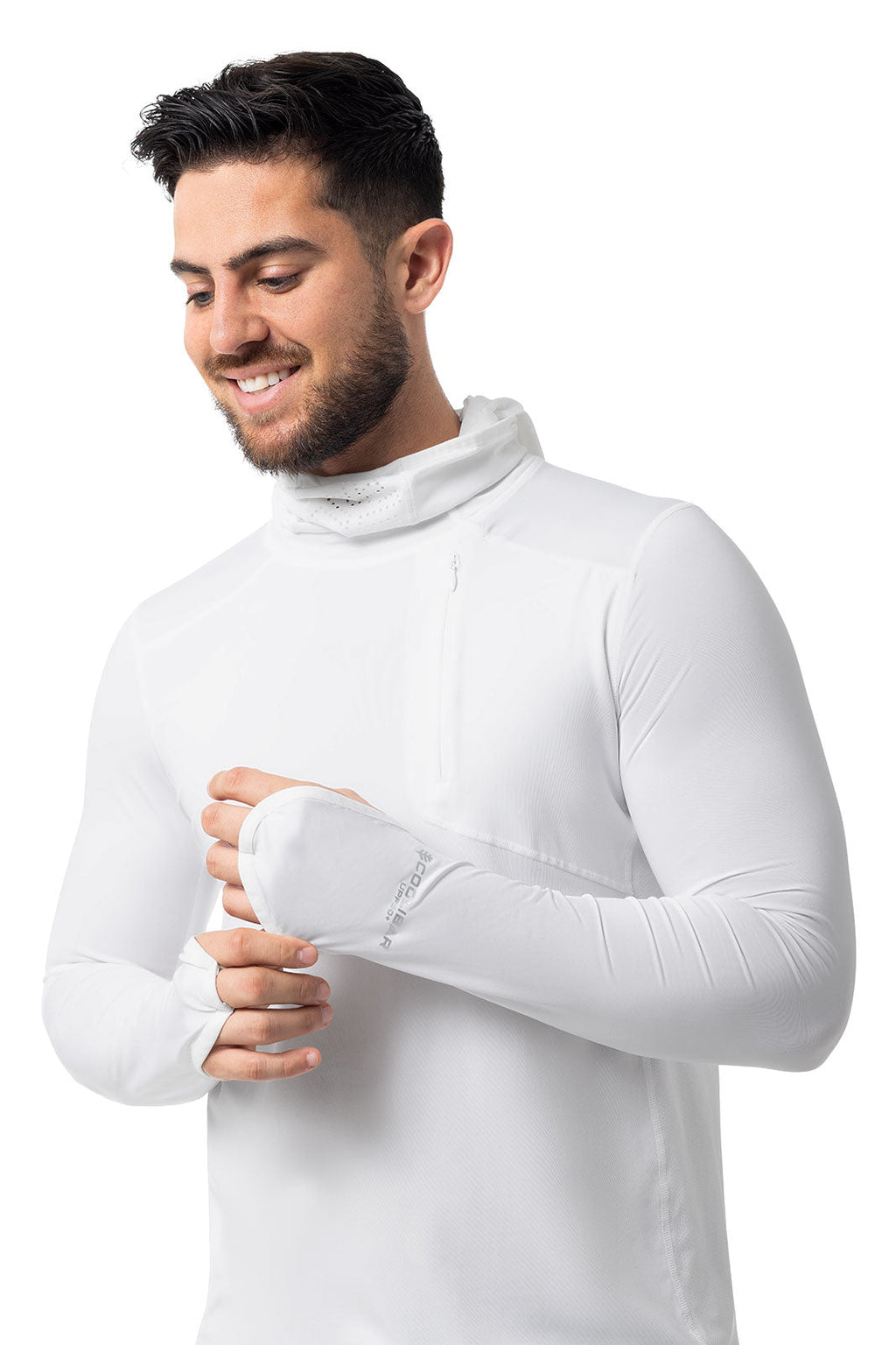 Andros | Men's Vented Fishing Hoodie | White