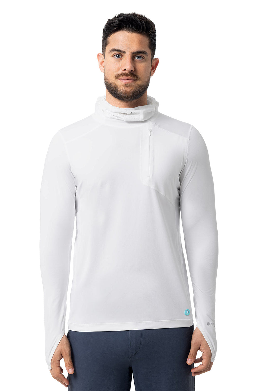 Andros | Men's Vented Fishing Hoodie | White