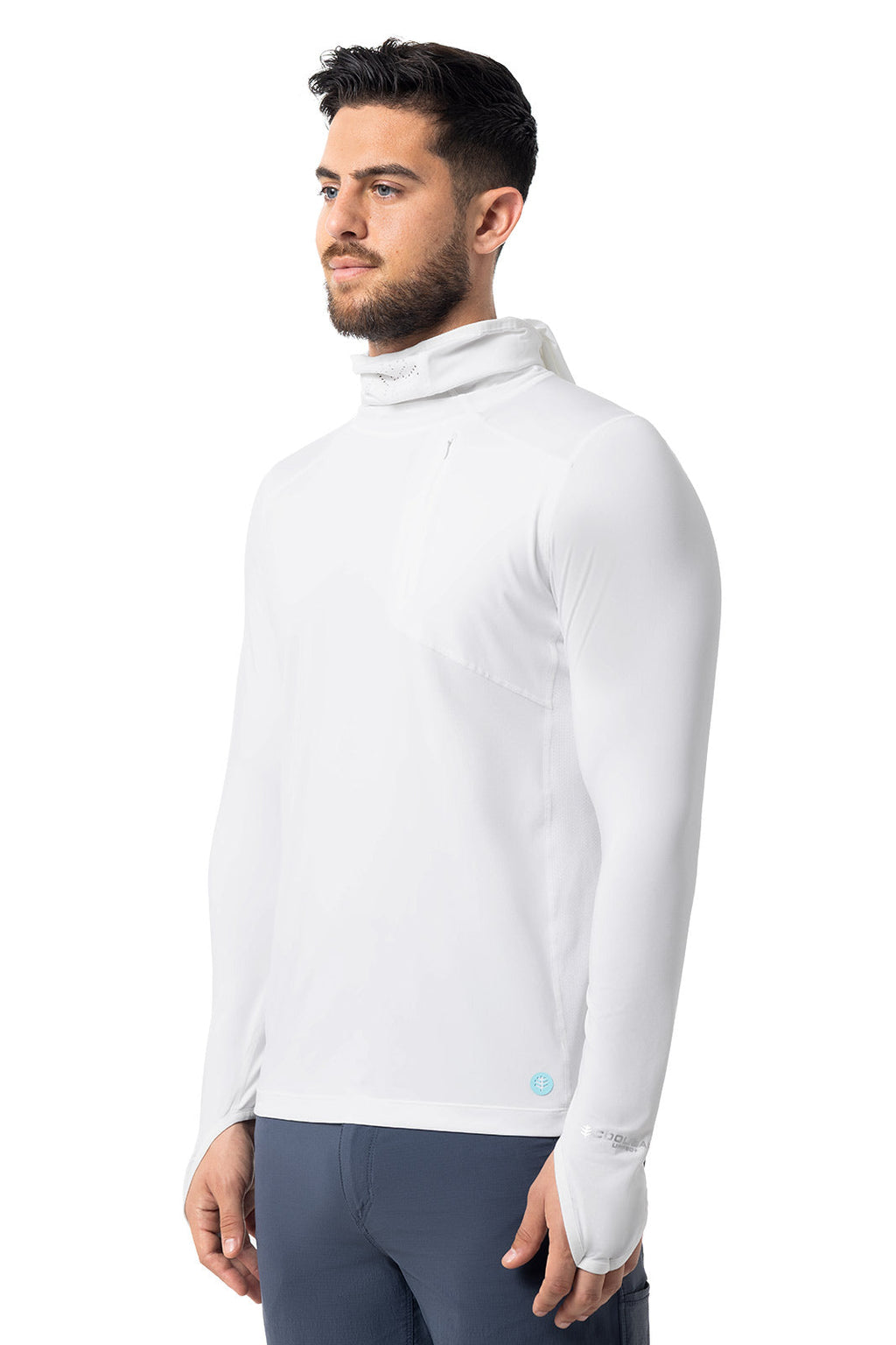 Andros | Men's Vented Fishing Hoodie | White