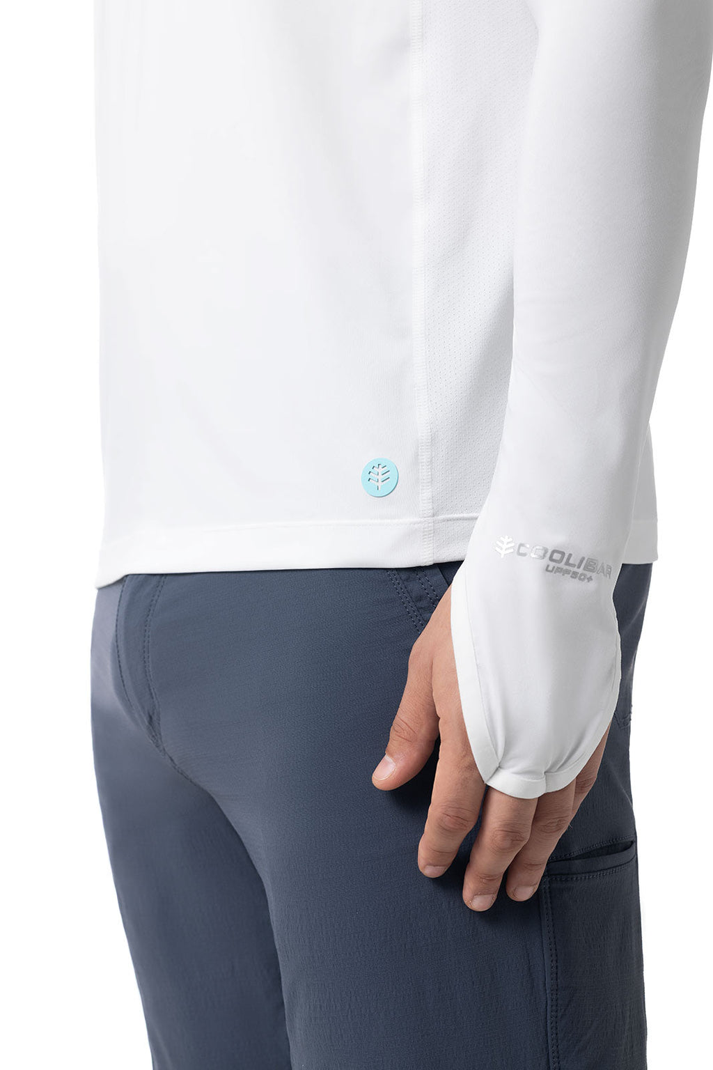 Andros | Men's Vented Fishing Hoodie | White