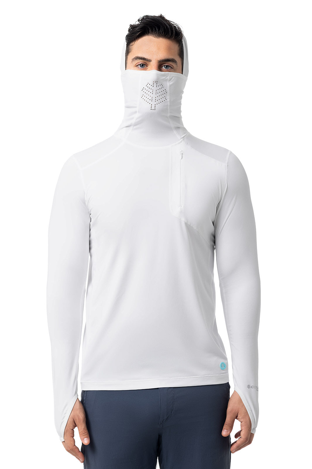 Andros | Men's Vented Fishing Hoodie | White