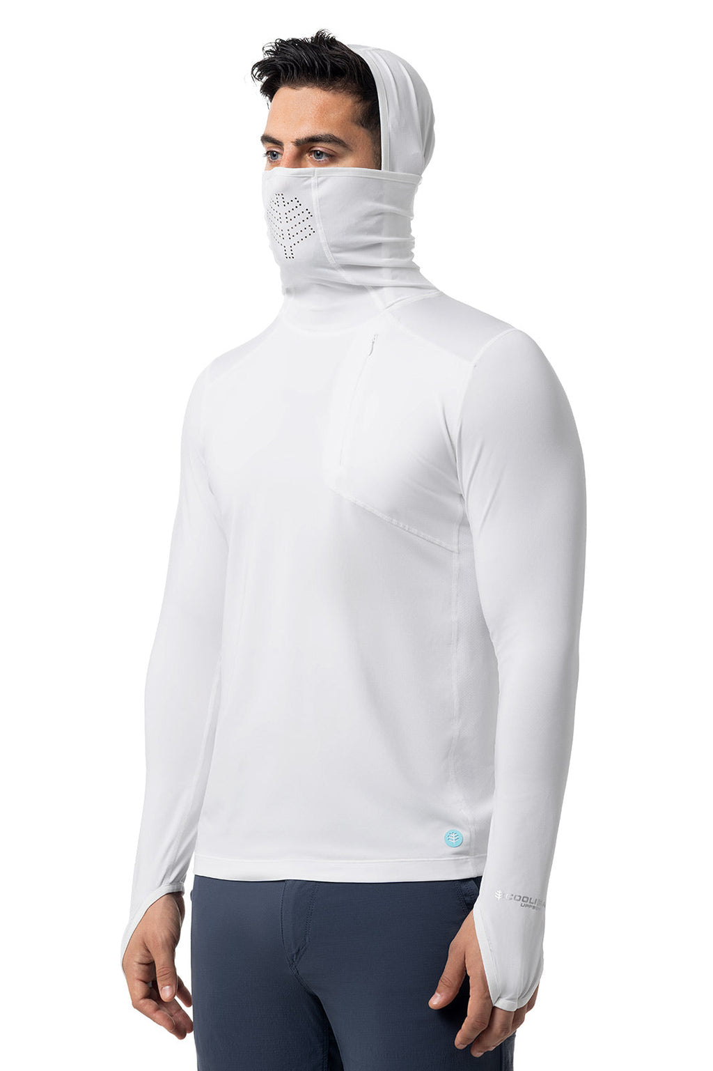 Andros | Men's Vented Fishing Hoodie | White