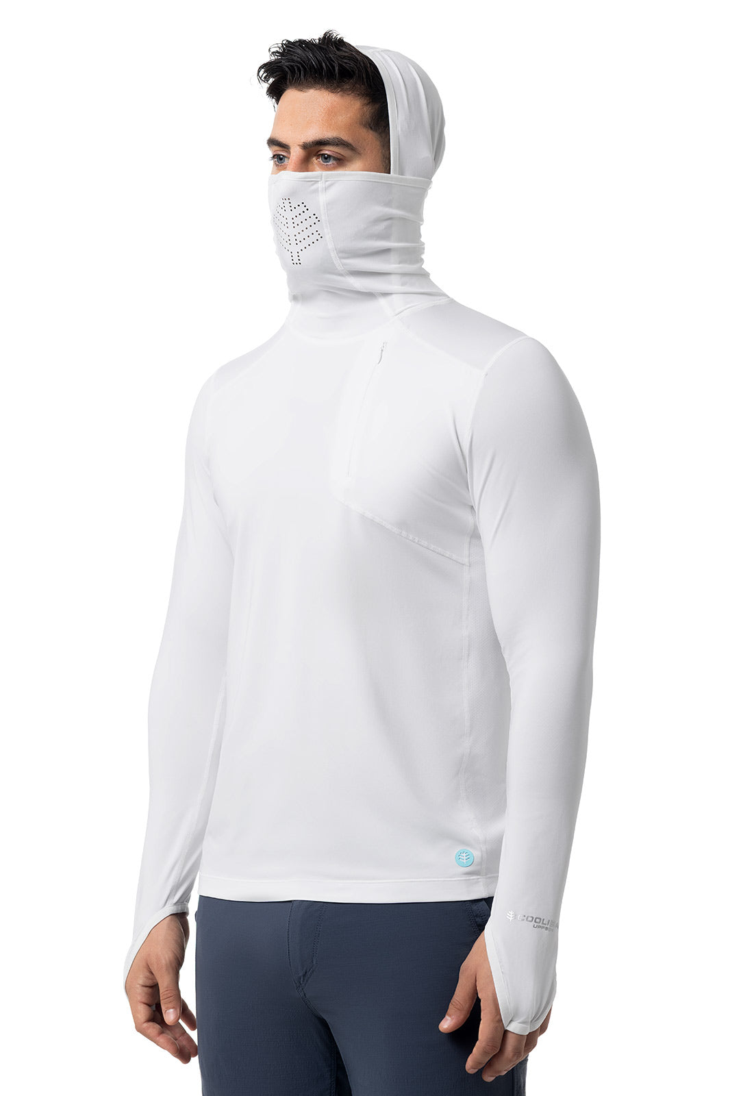 Andros | Men's Vented Fishing Hoodie | White