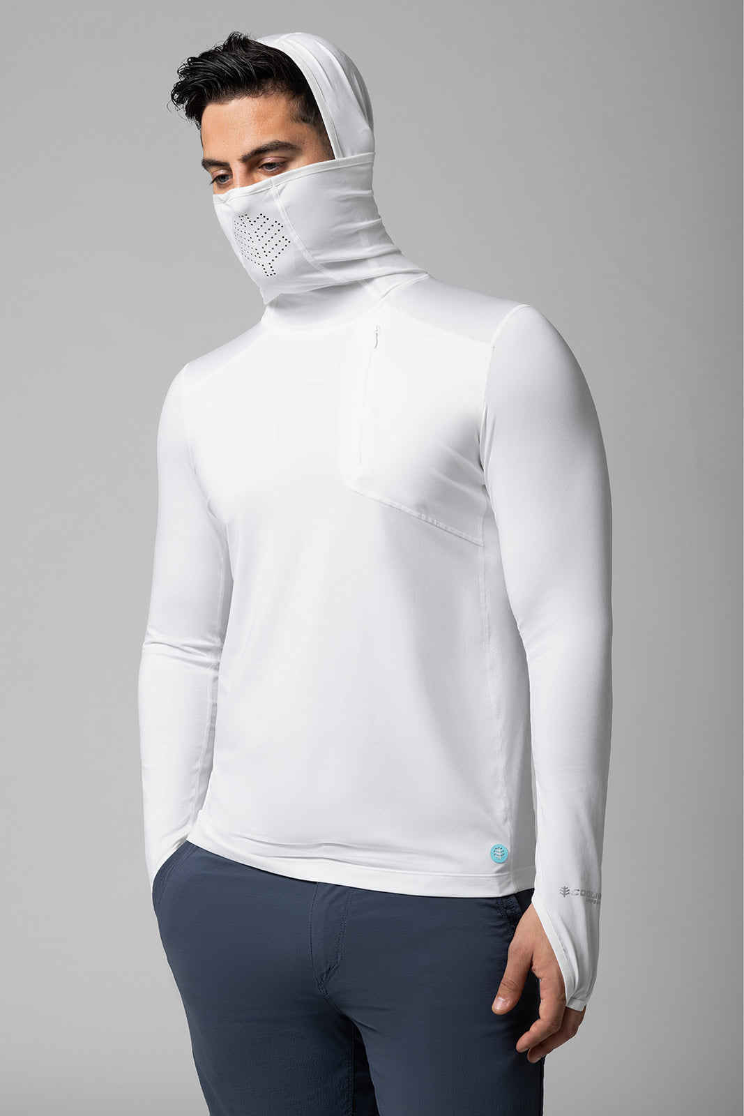 Andros | Men's Vented Fishing Hoodie | White