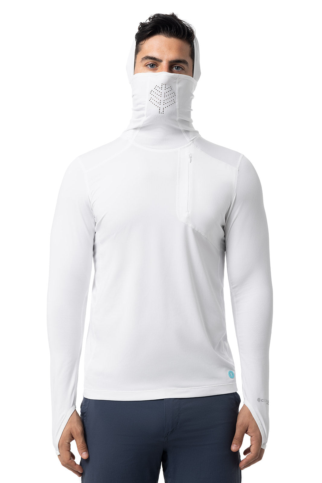 Andros | Men's Vented Fishing Hoodie | White