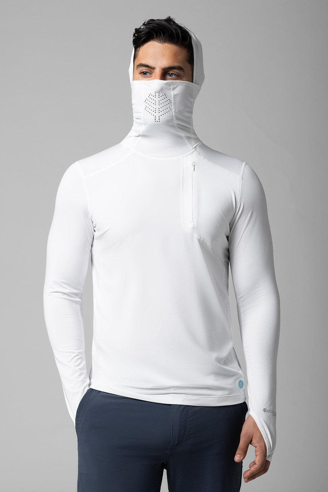 Andros | Men's Vented Fishing Hoodie | White