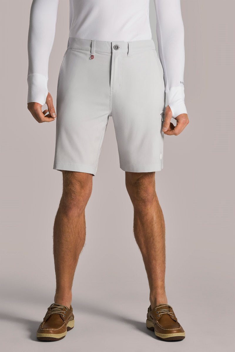Fisher Island | Men's Fishing & Boating Shorts | Sleek Grey