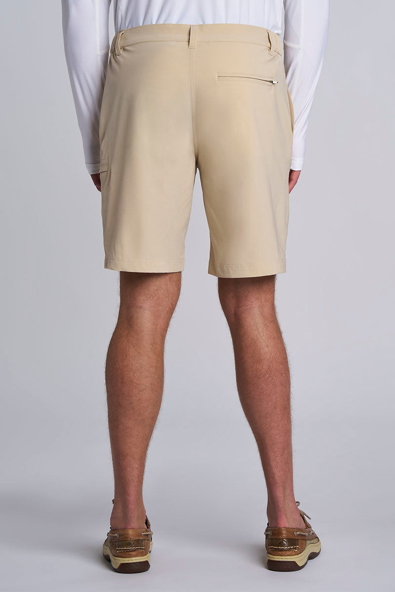 Fisher Island | Men's Fishing & Boating Shorts | Pale Khaki